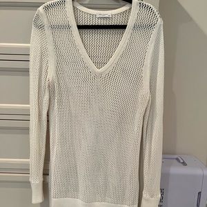 Cream Equipment V-Neck sweater